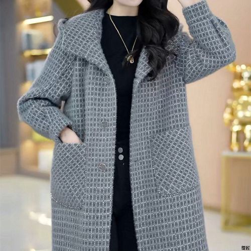 Women's Wool Coat for Autumn & Winter: New Arrival Fleece-Lined, Thickened Design to Slim Down and Conceal Figures—A High-End, Fashionable Wool Overcoat