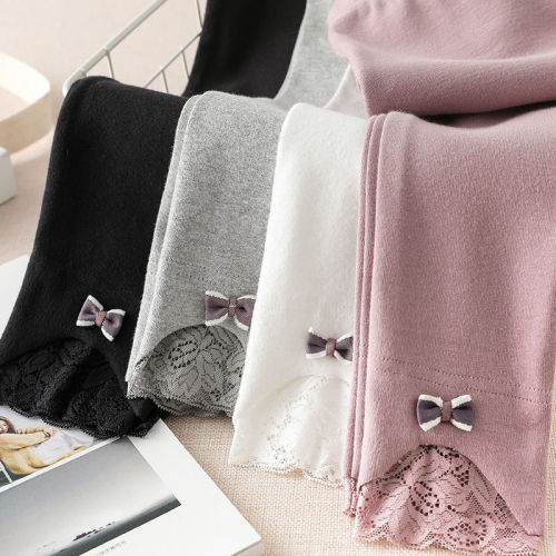 Children's Leggings 2024 Spring and Autumn New Style Outerwear Long Pants for Girls Trendy Autumn Lace Pants for Baby Girls