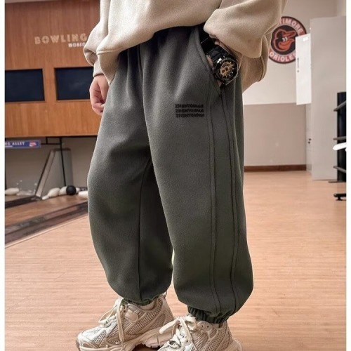 Boys' Grey Athletic Pants 2024 Spring and Autumn New Arrival Children's Thin Loose Casual Outerwear Children's Sweatpants Stylish and Cool