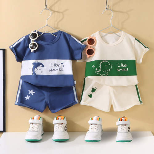 Children's Short Sleeve Set Unisex Kids T-Shirts Summer Baby Infant Clothes Korean Style Children's Fashion Summer Outfits Dropshipping One Piece