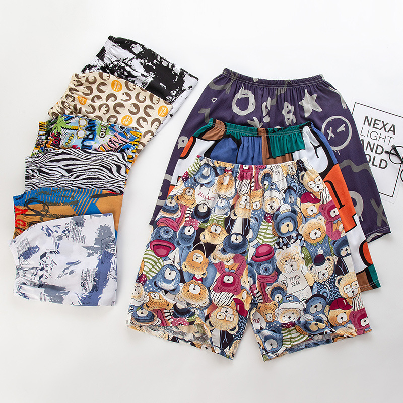 Children's Cotton Crepe Shorts for Summer - Toddler Boys Beach Pants - Loose Five-Pocket Shorts - Parent-Child Style
