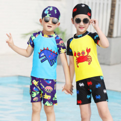 Children's swimsuits for boys and girls, children's swimming trunks, swimming sun protection, cartoon students, elementary, middle and large children's swimsuits wholesale