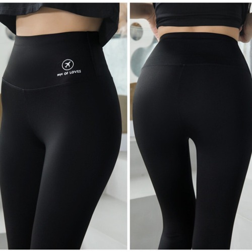 Barbie High-Waisted Abdominal Correction and Hip Lifting Women's Plus Size Fleece Shark Leggings Autumn Outerwear Yoga Leggings Tight Flight Pants