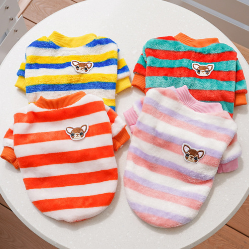 Pet Clothing Winter Warm Embroidered Dog Teddy Bichon Frize Small and Medium Dogs Dog Cat Clothes Cat Supplies Wholesale