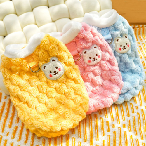 Tractionable puppy clothes, new cat autumn and winter models, Bichon Frize pet Teddy cat and dog supplies plus velvet wholesale