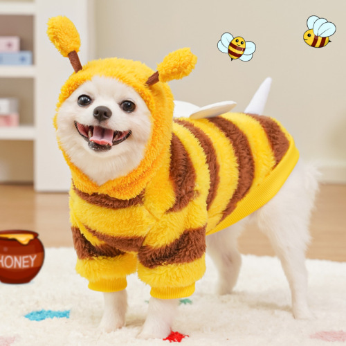 Pet clothes, dog and cat supplies, autumn and winter dog transformation clothes, Teddy Bichon, French Dou cat plus velvet, new medium-sized dogs