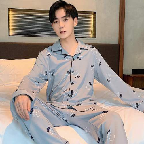 Men's Spring and Autumn Season Cotton Long Sleeve Thin Cotton Style Plus Size Homecoming Set Winter Outfit