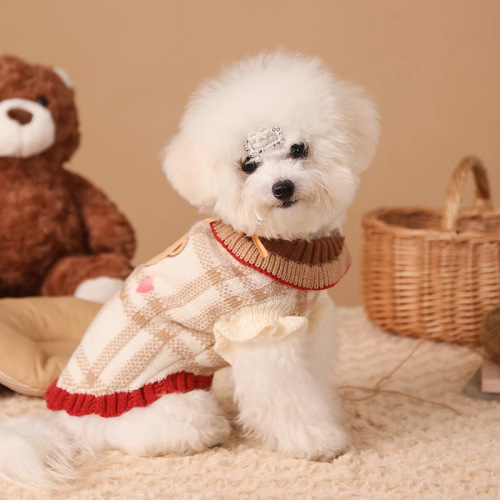 Dog and cat clothes, autumn and winter sweaters, kittens and small dogs, winter clothes, Teddy Bichon pet clothes, warm in winter