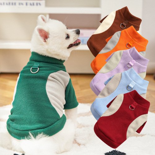 Autumn and winter new cross-border dog clothing, cat shirts, pet bottoming shirts, cat clothes, dog supplies, plus fleece sports