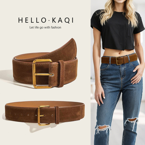 Leatherette Vintage Brown Wide Waist Belt for Women 2025 Accessory Decor for Skirts, Jeans, and Coats