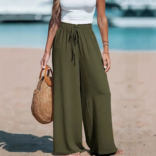 Women's Fashion Tailstock Amazon TK Bestselling Wide Leg Pants Long Pants Polyester Casual Comfortable Long Length