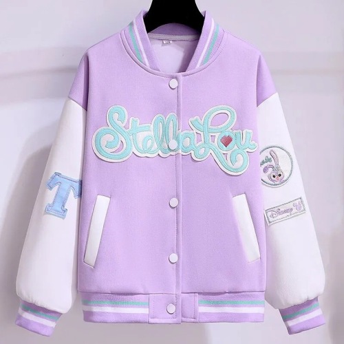 Women's Baseball Jacket Autumn Version New Korean Style Fashion Children's Spring and Autumn Jacket Outerwear Stardust Sports Top