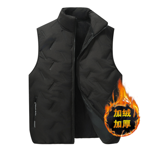 Vest men's autumn and winter velvet thickened cotton jacket warm large size vest waistcoat plus fat cotton vest outer wear