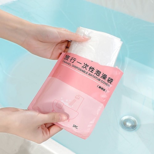 Disposable bathtub cover, bath bag, thickened plastic bath bag, bath bucket, bath bag, home travel