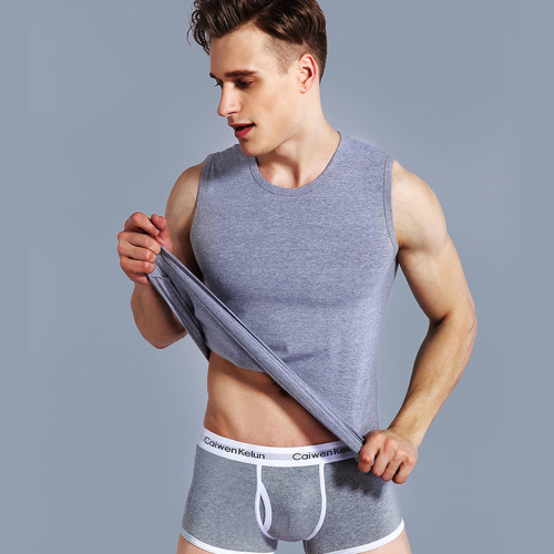 Men's Summer Wide Shoulder Round Neck Backless Top, Breathable Tight Fitness Training Base Layer Solid Color Sleeveless Underwear