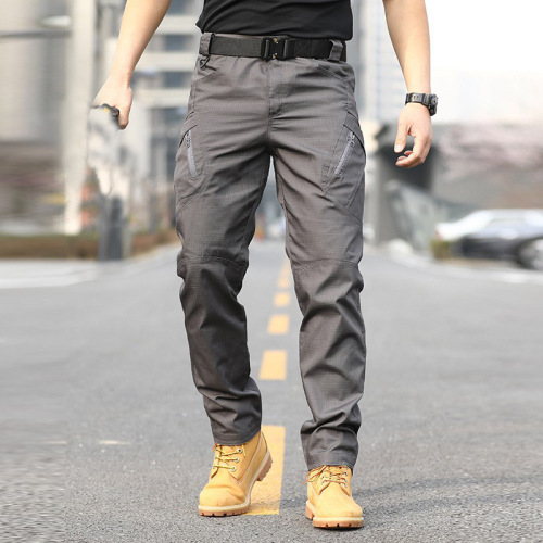 In-stock IX9 tactical cargo pants training/workout pants commuting wear-resistant scratch-proof waterproof export pants multi-pocket outdoor four-season