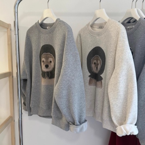 Official Image: Huacian Composite - Thin 310g, Fleece 400g Round Neck Sweatshirt for Women, Autumn/Winter Outfit