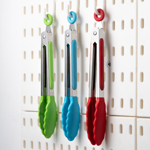 High-temperature resistant nylon food tongs stainless steel food tongs bread tongs barbecue tongs heat-resistant meat tongs kitchen utensils