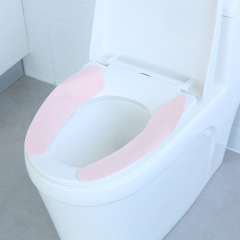 Pure Color Toilet Seat Cover Household Adhesive Toilet Bowl Cover Thick Sitting Pad Universal Toilet Sticker Wholesale