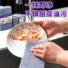 Gray white light color scouring pad housework cleaning dishwashing pot kitchen household cleaning cloth dishcloth rag wholesale