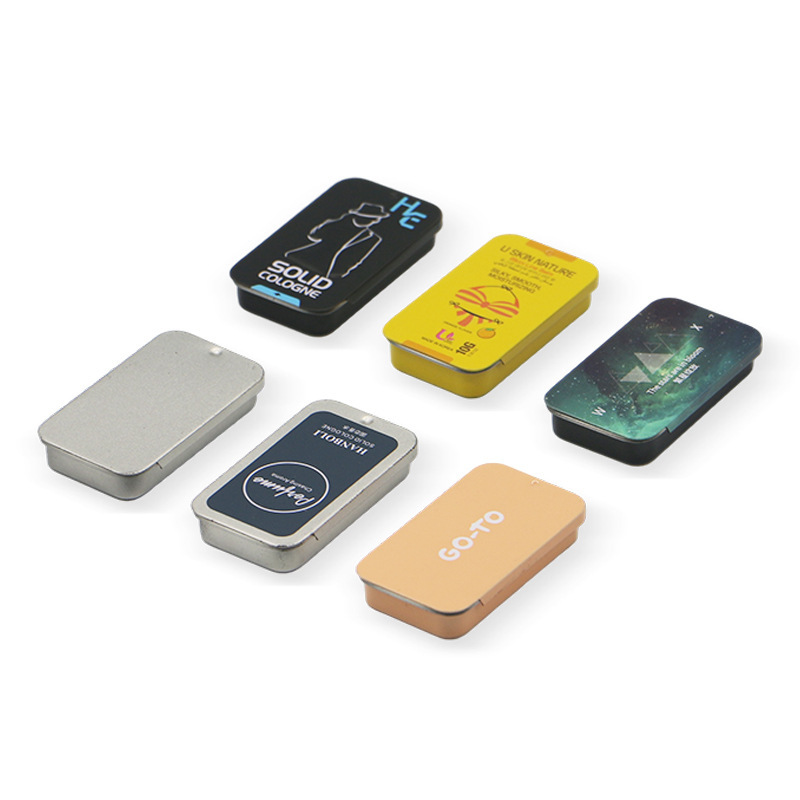 Sliding cover push-pull box storage balm box tin box candy mini small tin box empty box aromatherapy jar drawer tin box