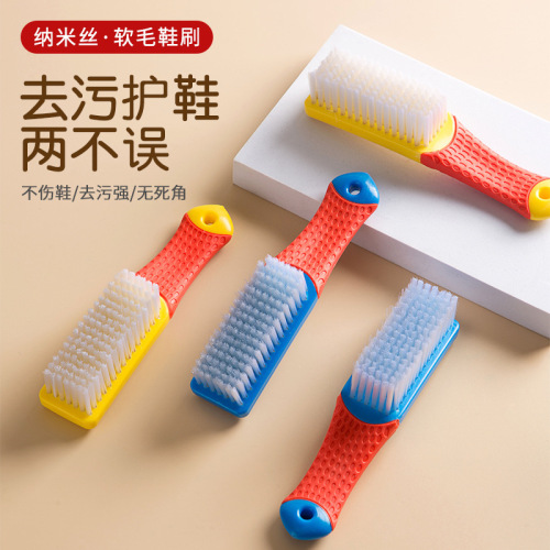 Nanofiber Suede Brush for Shoes, Non-Damaging, Laundry and Shoe Cleaning Specialized, Extended Handle, Durable and Soft, Dormitory Cleaning