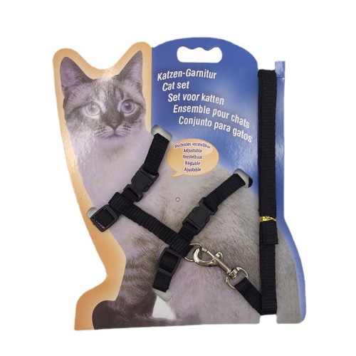 Pet supplies cat traction rope cat rope I-shaped cat walking rope cat chain harness harness cat rope manufacturer wholesale