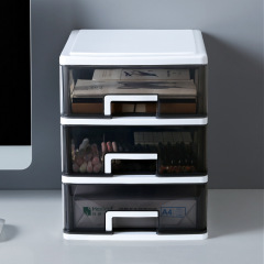 Household transparent desktop storage box multi-layer simple plastic a4 paper drawer-type storage cabinet office file storage box