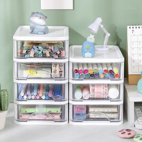 Desktop transparent storage box ins student small drawer-type stationery box office practical goodies desk storage rack