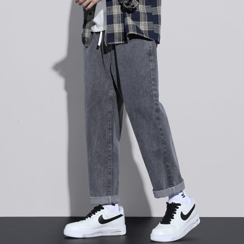 Men's Jeans Pants for Spring and Autumn in Guangzhou Xintang Straight Leg Wide Leg Sporty Casual Pants Without Magnet and Iron