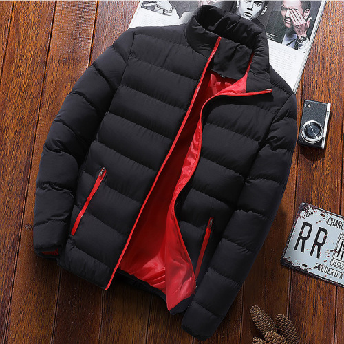 AliExpress Amazon Winter Thick Sports Cotton Jacket Men Stand Collar Open Shirt Outdoor Cotton Coat Casual Outerwear Warm Men