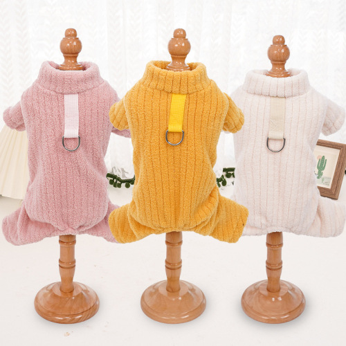 Dog clothes winter thickened warm pet cat clothing dog four-legged clothing Teddy Corgi cat