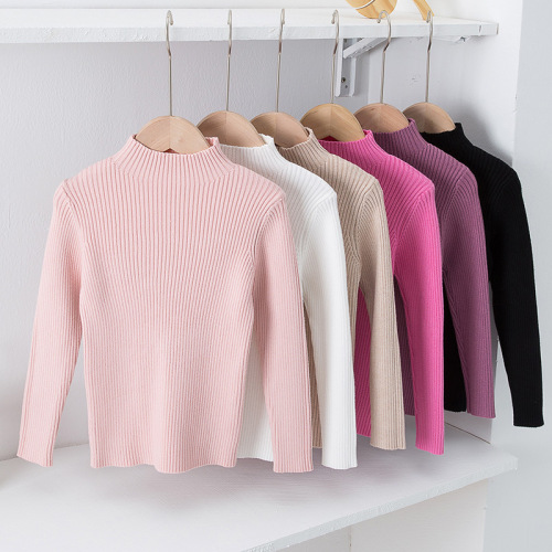 New Fall/Winter Collection: Kids' Boys' Mid-to-High Neck Sweater Base Layer | Knitted Top for Girls