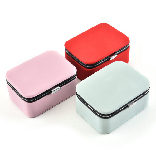 Mini Portable Jewelry Box, Simple PU Jewelry Storage Box, Earring Box for Earrings, Stands on the Street