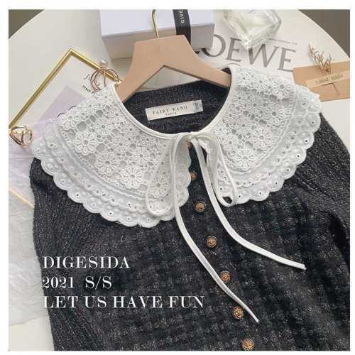 Pseudo-lapel children's matching sweater shirt lace baby collar spring and autumn versatile pseudo-lapel small cape