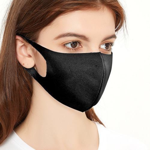 Dust-proof Ice Silk Cotton Knitted Mask Black Wholesale Women Spring Summer Sun Protection Anti-Haze Breathable Washable 3D Mask