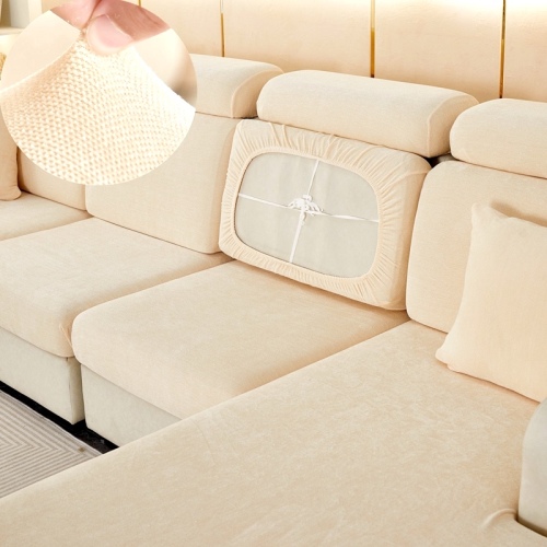 Sheerli sofa elastic sofa cover full cover universal headrest backrest armrest cream modern seat pad