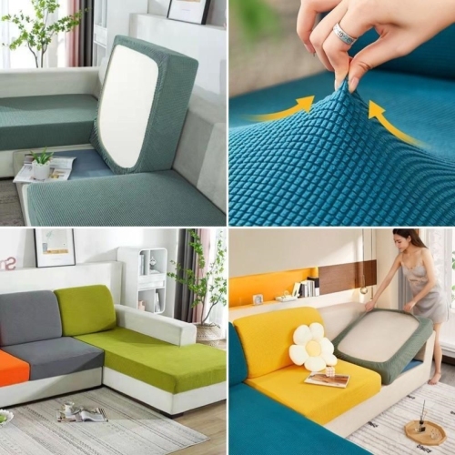 Universal All-in-One Sofa Slipcover with Removable Headrest Pillow Cover, Non-Slip Fabric Sofa Cover, Elastic Versatile Sofa Cover