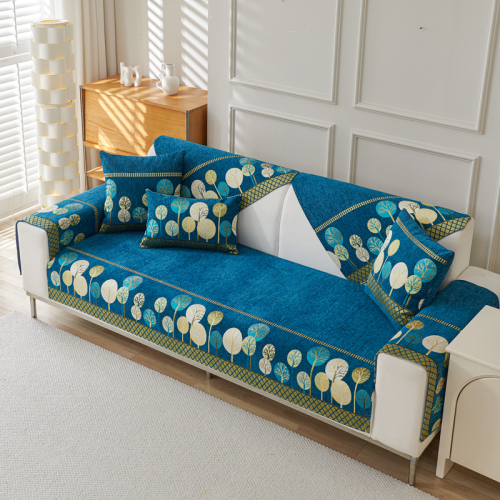 Chenille sofa cushion is universal for all seasons, anti-slip, three-seat and one-royal concubine cushion cover, new armrest cover, towel cloth