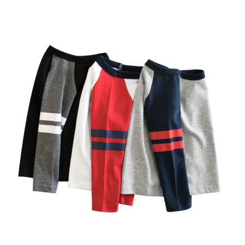 2024 spring new children's clothing, boys' long-sleeved T-shirts, fashionable children's bottoming shirts, baby clothes, drop shipping