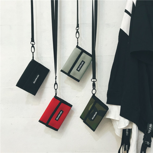 Trendy brand camouflage casual female student small bag sports wallet female Korean version male personality short style trendy coin purse wallet
