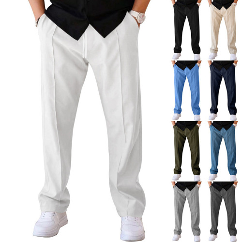 2024 New Cross-border Pants for Men - Summer Loose Straight Leg Sports Casual Long Pants - American Oversize Long Pants