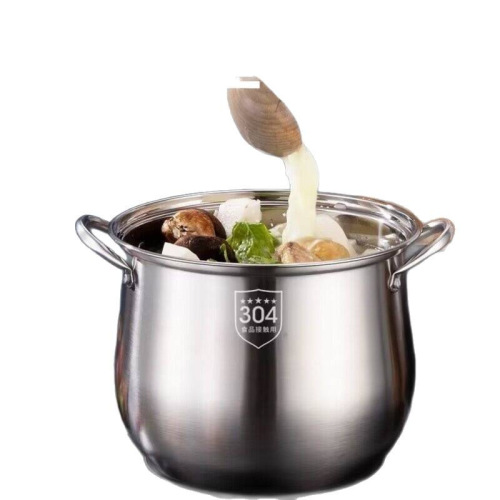 304 stainless steel micro-pressure soup pot explosion-proof large belly pot pressure cooker with steam rack for cooking porridge and stewing, versatile stove tool with explosion protection