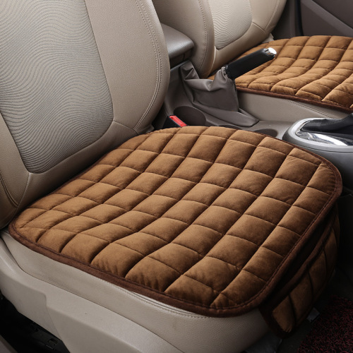 Car seat covers set of 3 winter plush single-layer short-haired seat pads with added thickness for warmth, rear seat pads