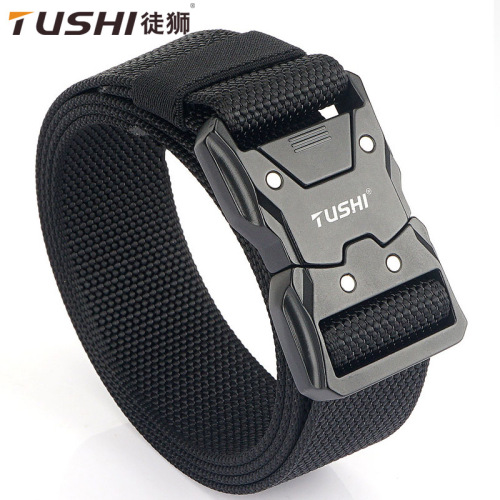 New quick release buckle tactical nylon belt workwear outdoor training pants belt casual men's belt manufacturer wholesale