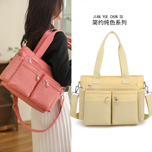 Casual women's crossbody backpack, lightweight water-repellent nylon bag, casual handbag, new multi-compartment shoulder bag