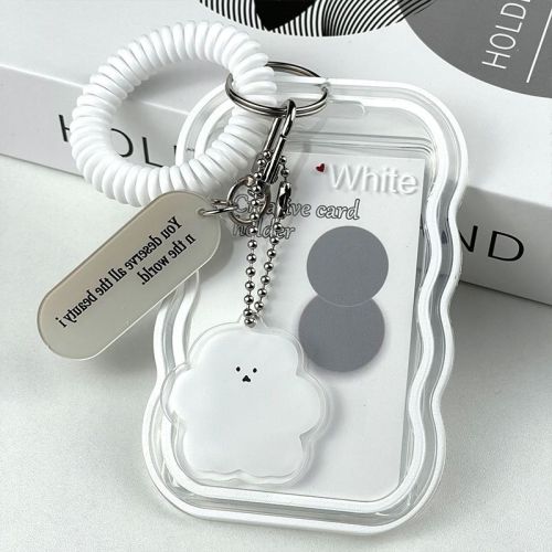 ins transparent student card set meal card school spring wholesale pendant keychain polaroid cross-border 3-inch little red book