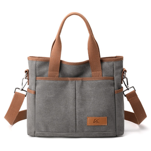  New Shoulder Bag Women's Bag Trendy Versatile Simple Fashion Korean Version Large Capacity Portable Crossbody Canvas Bag