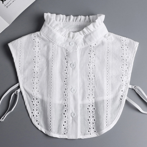 Jacquard fake collar, high-end women's versatile decorative collar, fake collar, fake stand-up collar, pure cotton collar, simple fungus edge fake collar