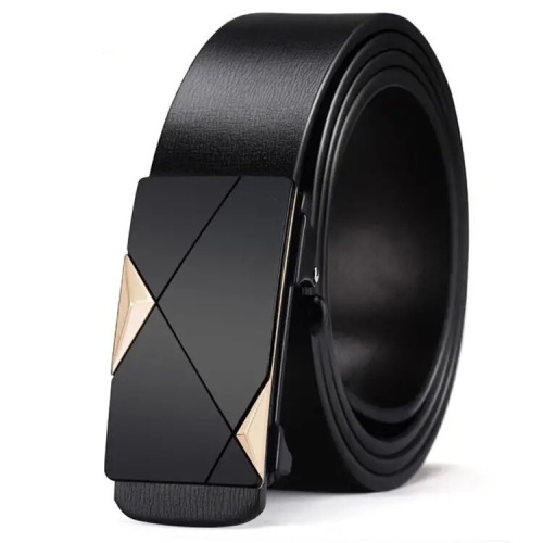 Paul Belt Men's Belt for Middle-aged Youth, Toothless Automatic Clasp, Simulation Leather PU Leather Casual Stylish Universal Batch Distributor